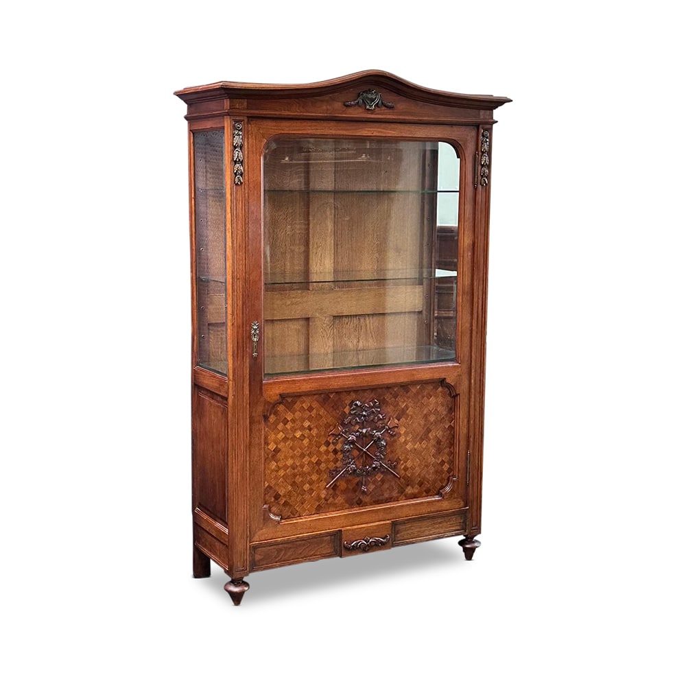 French parquetry display cabinet c.1890