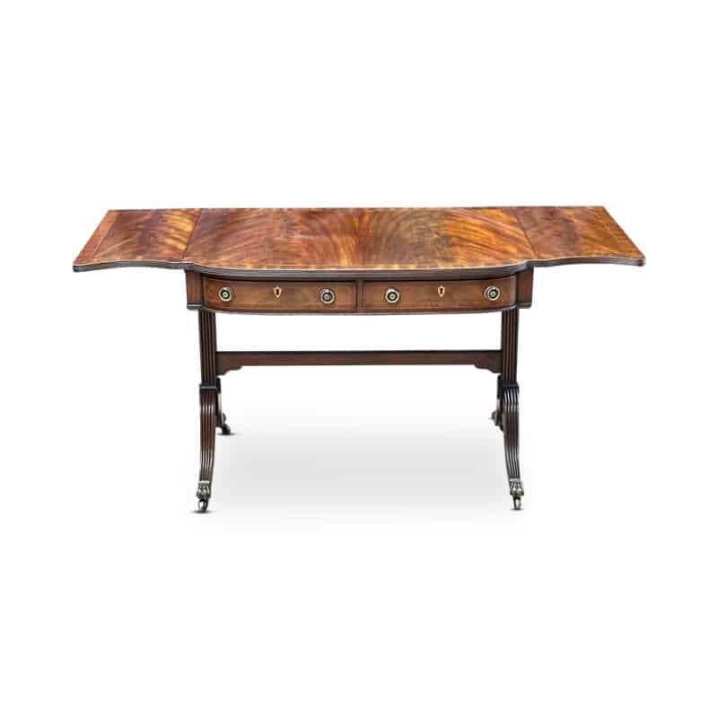 Regency style drop side mahogany table