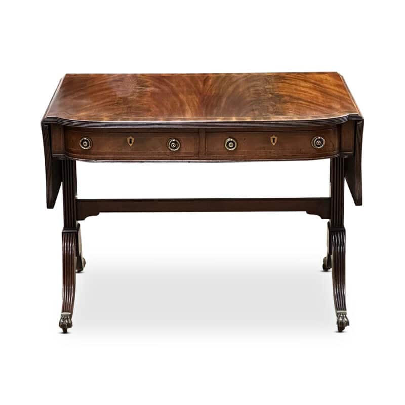 Regency style drop side mahogany table