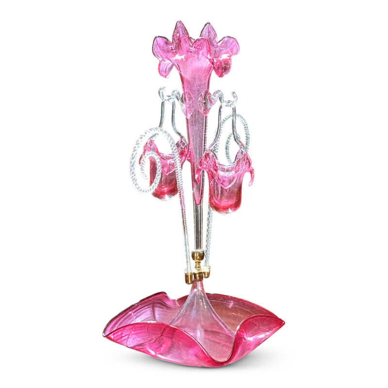 Victorian ruby glass epergne