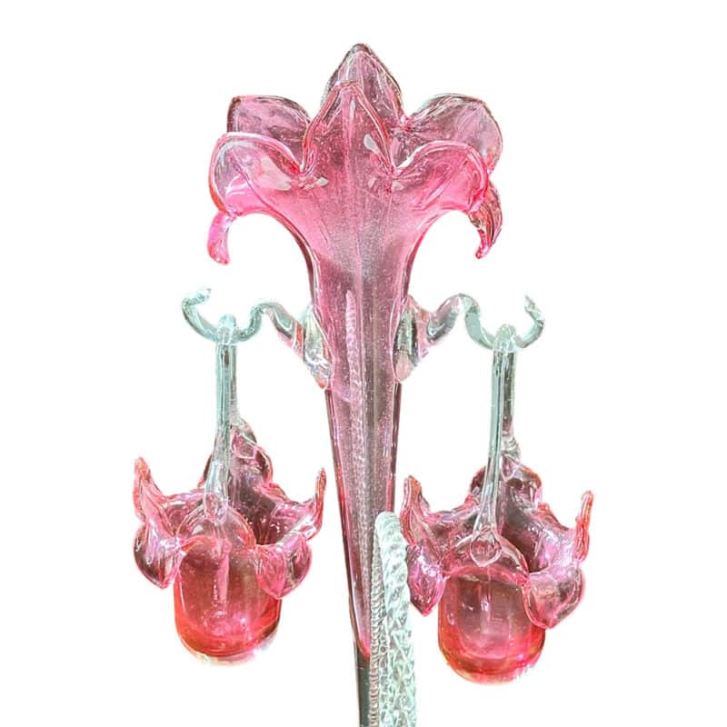 Victorian ruby glass epergne