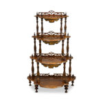 19th century Victorian walnut whatnot c.1870