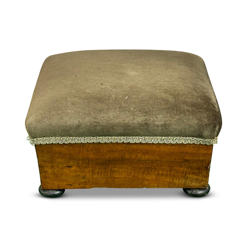 Australian fiddle back blackwood square footstool c.1880