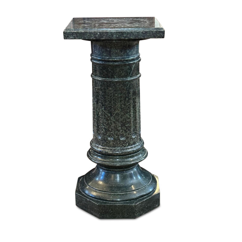 Short green marble pedestal c.1890