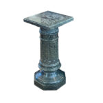 Short green marble pedestal c.1890 side