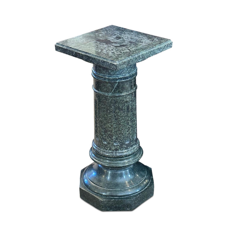 Short green marble pedestal c.1890 side