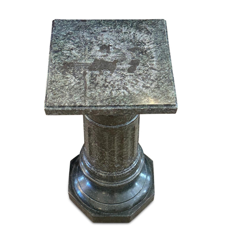 Short green marble pedestal c.1890