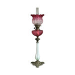 Victorian double burner banquet lamp c.1870