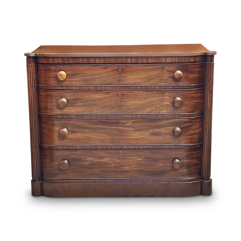 William IV mahogany bow fronted 4 drawer chest c.1835 - Valentine’s ...