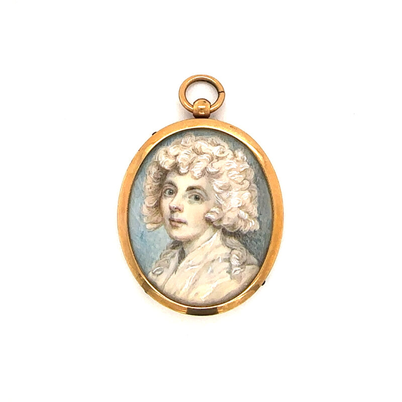 18th century ivory miniature in the manner of Richard Crosway