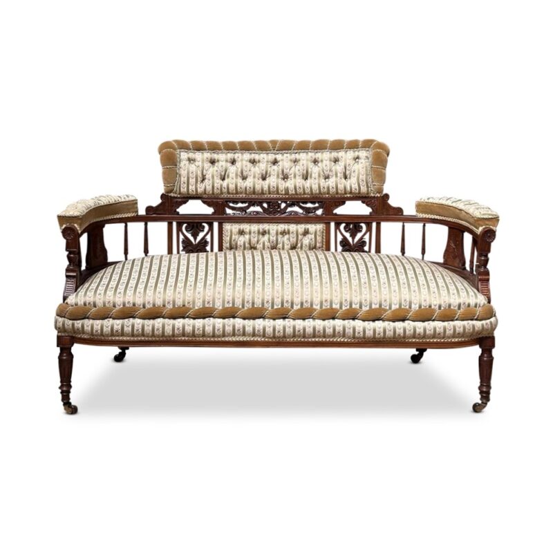 Edwardian walnut settee c.1900