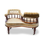 Victorian walnut loveseat c.1870