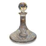 Waterford crystal ships decanter with sterling silver sherry label