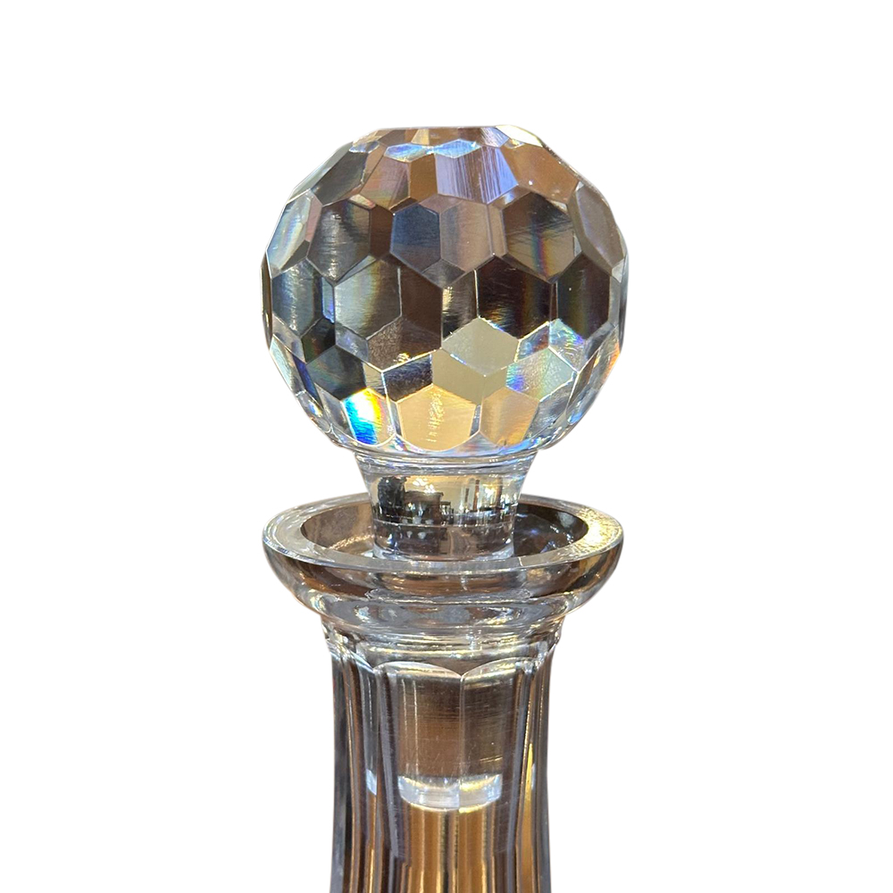 Waterford crystal ships decanter with sterling silver sherry label