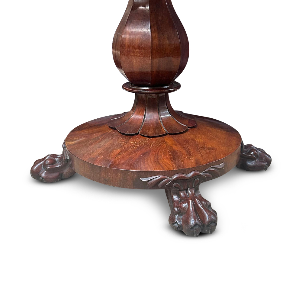 William IV English mahogany fold over card table c.1840