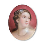 19th century handpainted portrait on porcelain c.1880