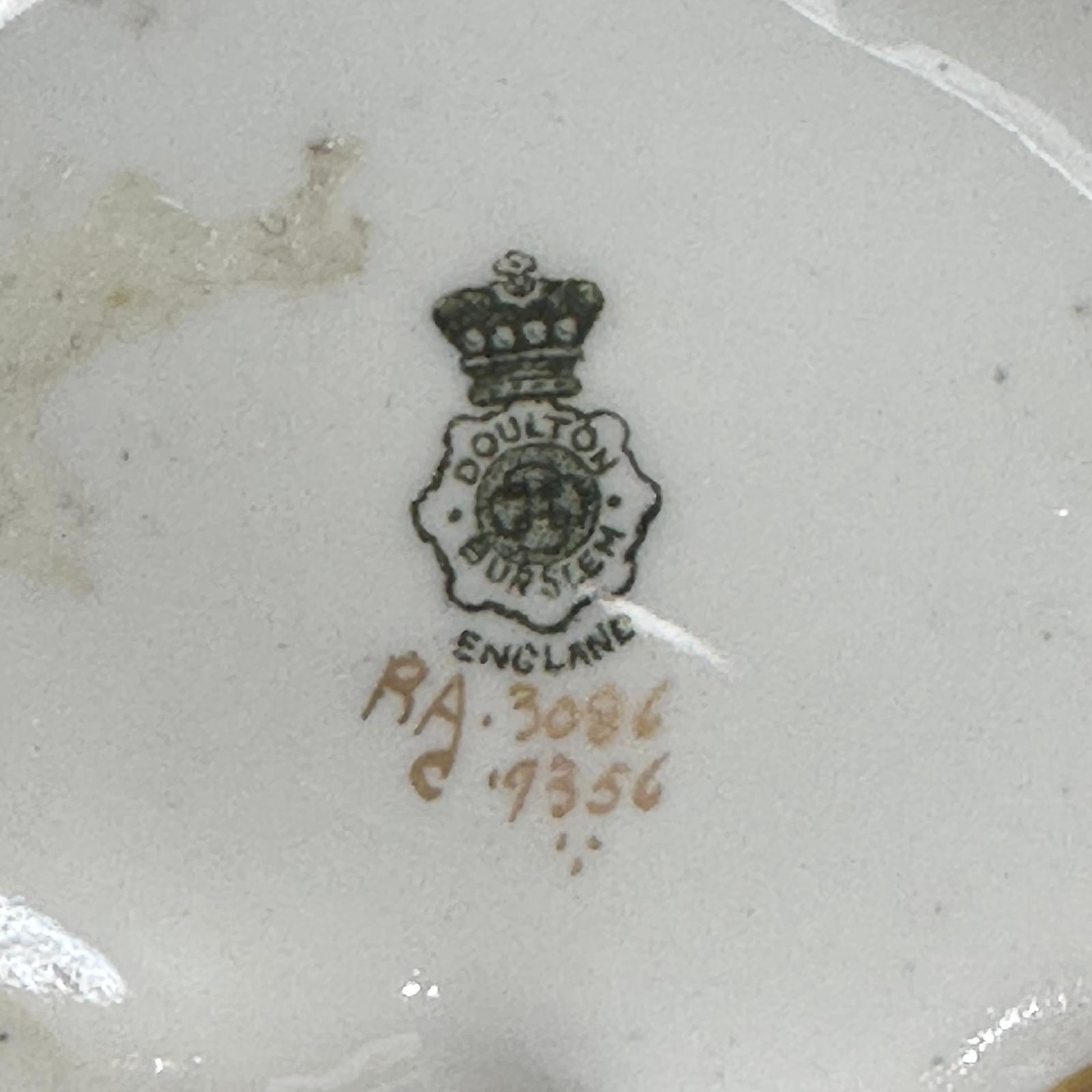 Doulton Burslem flow blue and gilt vase c.1890