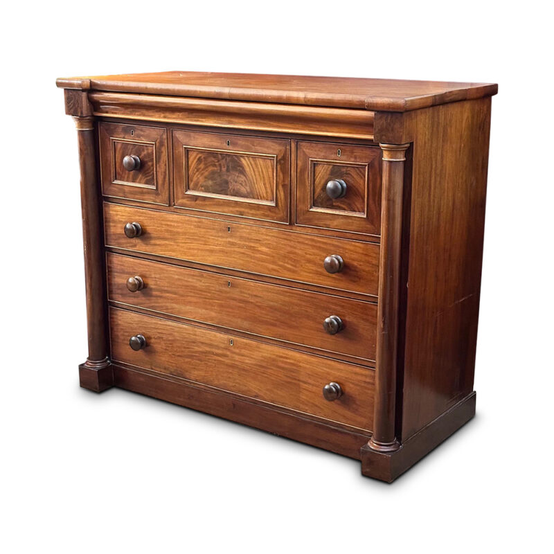 English mahogany 7 drawer chest c.1870