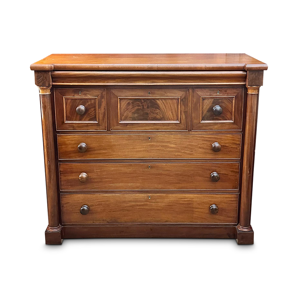 English mahogany 7 drawer chest c.1870