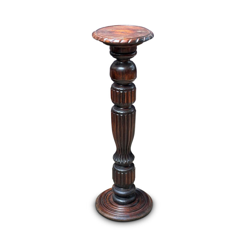 Jacobean style oak pedestal