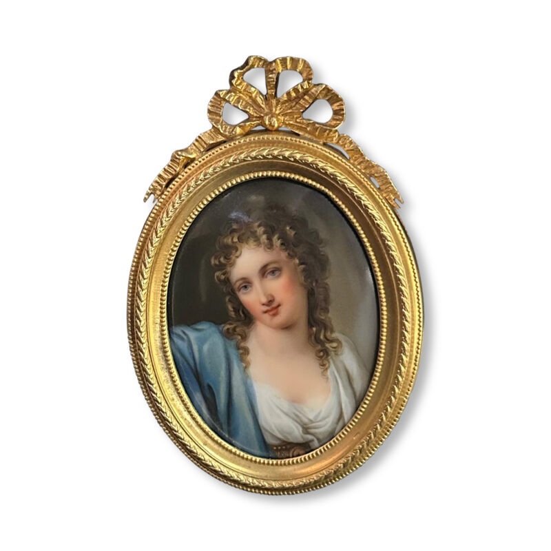 KPM porcelain portrait of Lady Hamilton by Angelica Kauffman c.1800