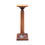 Mid 20th century turned and reeded mahogany pedestal c.1940