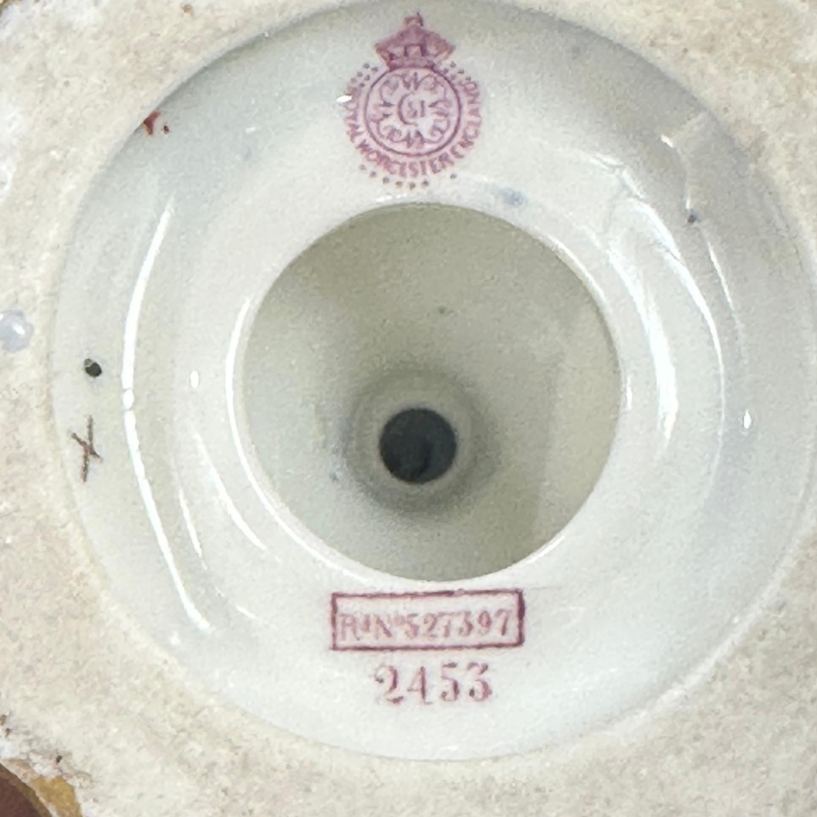 Royal Worcester Harry Davis handpainted landscape double handled vase shape 2453 c.1910