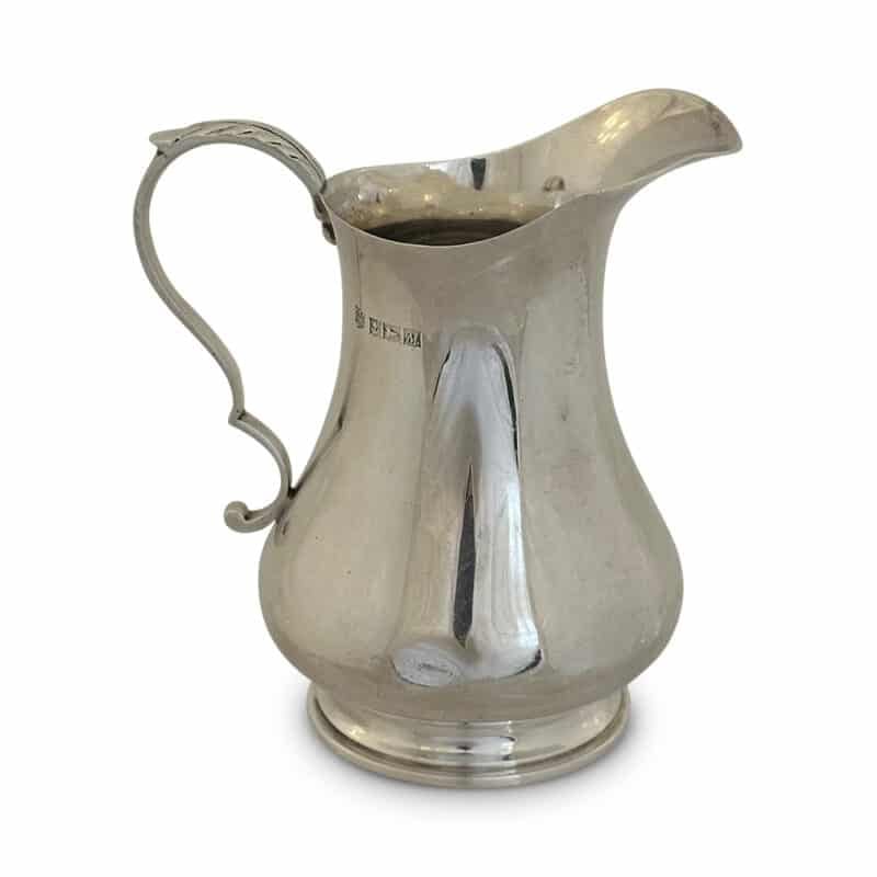 English sterling silver jug marked Birmingham Assay 1961