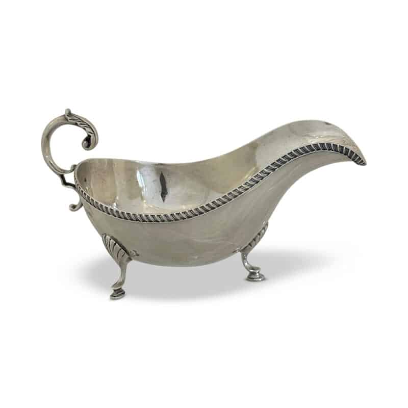 Sterling silver tri leg sauce boat, HM Chester c.1935
