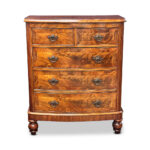 English mahogany 5 drawer bow fronted chest c.1870