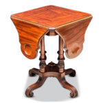 English mahogany dropside games table c.1870
