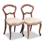 Quality pair of rosewood chairs with cabriole legs c.1860
