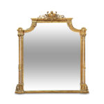 Superb French gilt overmantle mirror of grand proportions c.1880