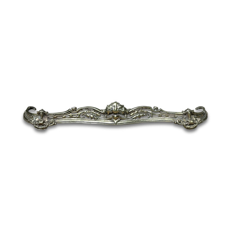 Victorian solid brass rococo style fender c.1870