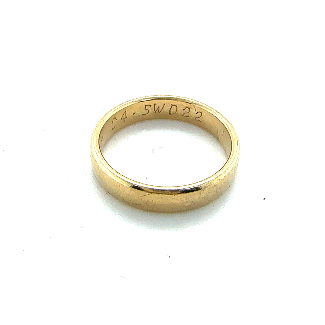 Antique 18ct gold wedding band