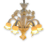 20th century Italian Murano glass 6 branch chandelier