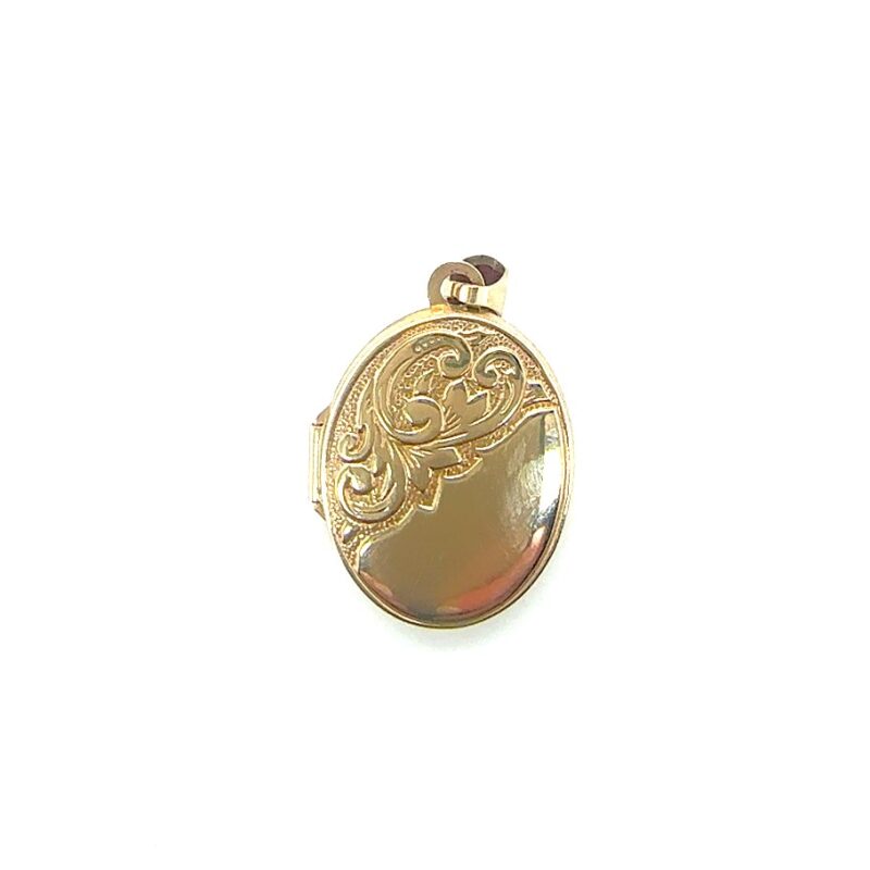 9ct gold engraved locket