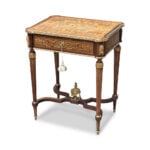 French Napoleon III jewellery table with ormolu mounts and fine marquetry inlays c.1860