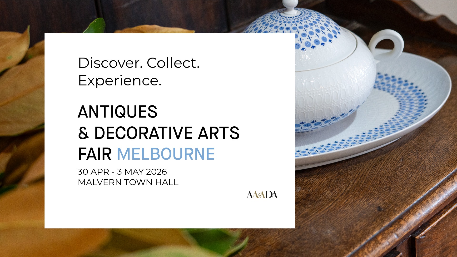 2026 AAADA Melbourne Fair at Malvern Town Hall April 30-May 3