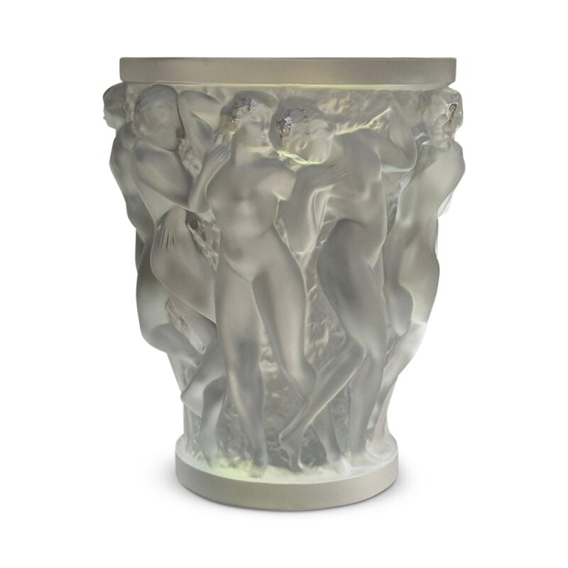 Lalique crystal Iconic Bacchantes vase c.2000