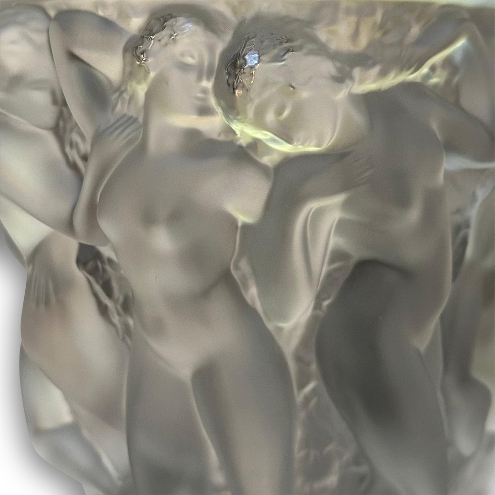Lalique crystal Iconic Bacchantes vase c.2000