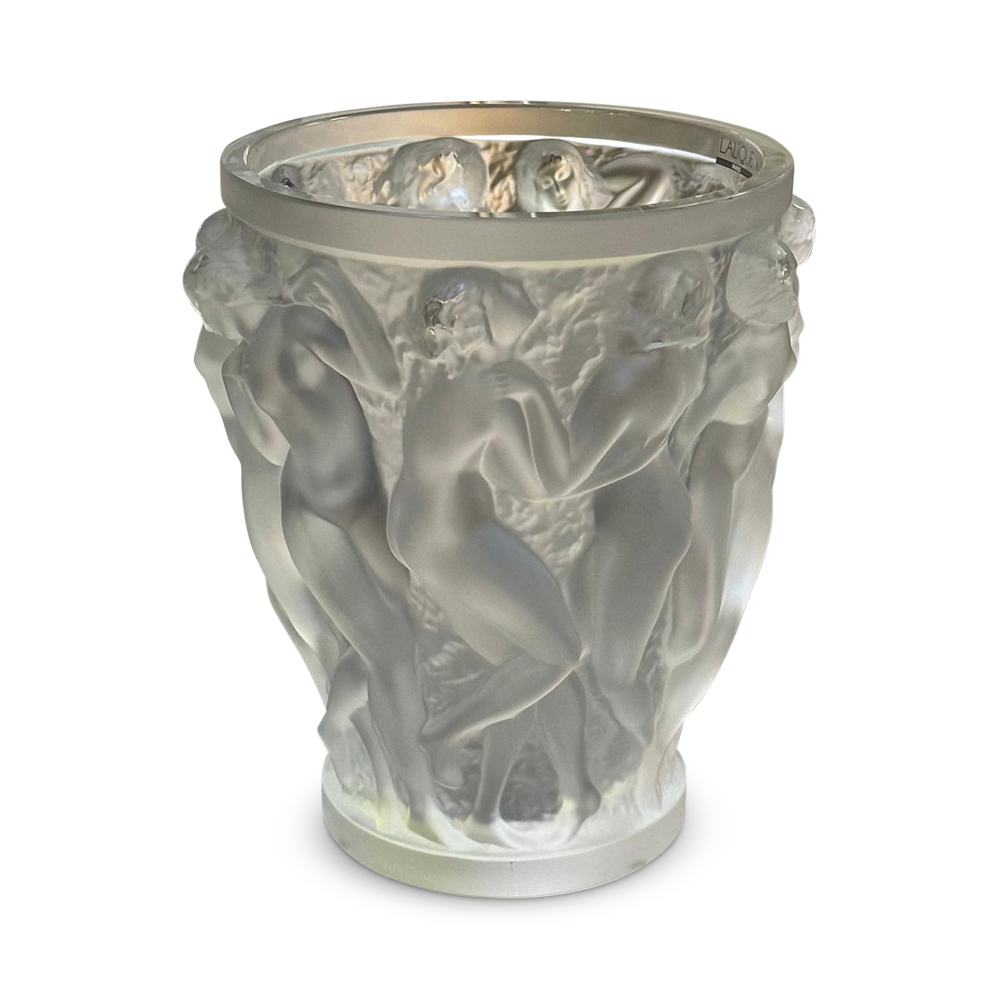 Lalique crystal Iconic Bacchantes vase c.2000