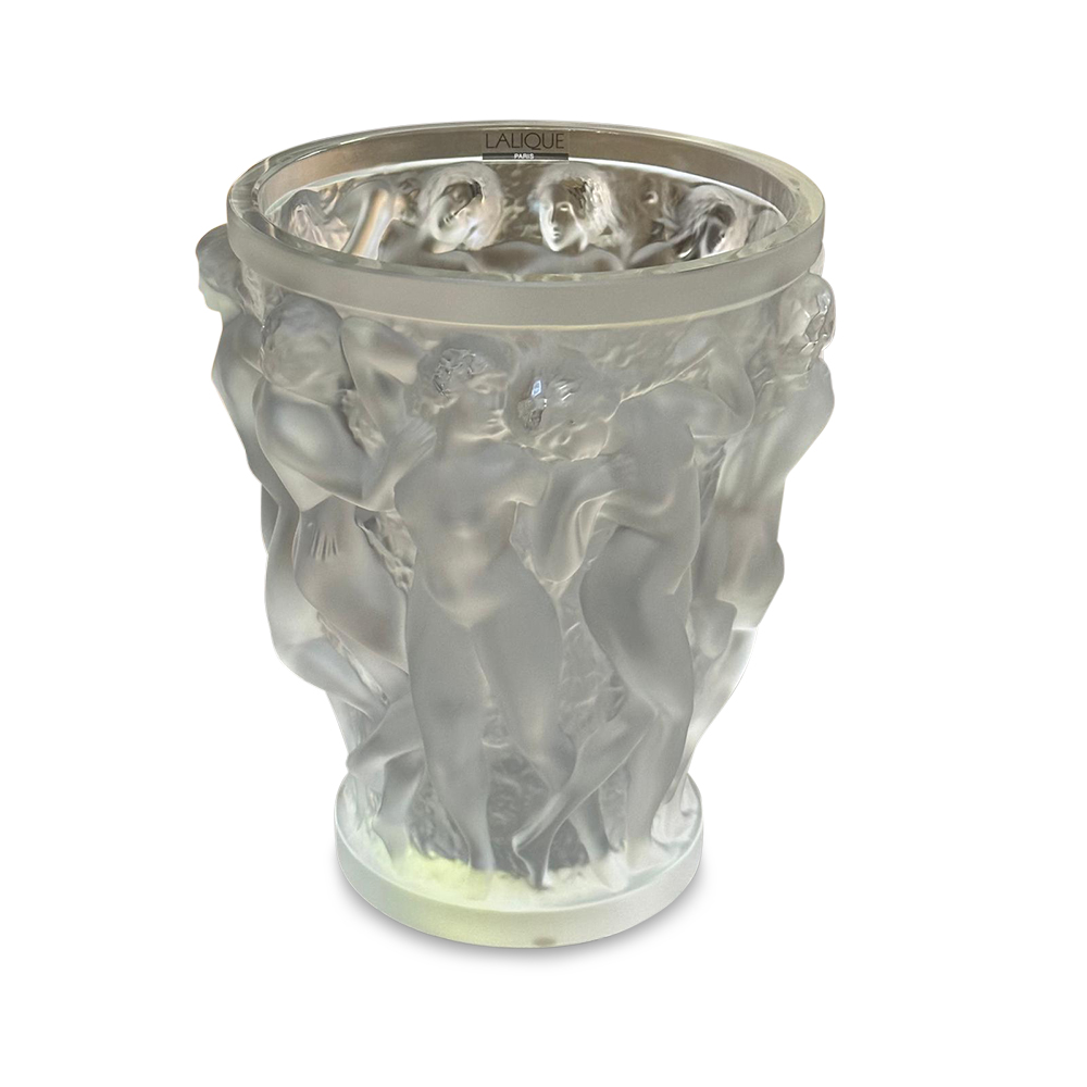 Lalique crystal Iconic Bacchantes vase c.2000