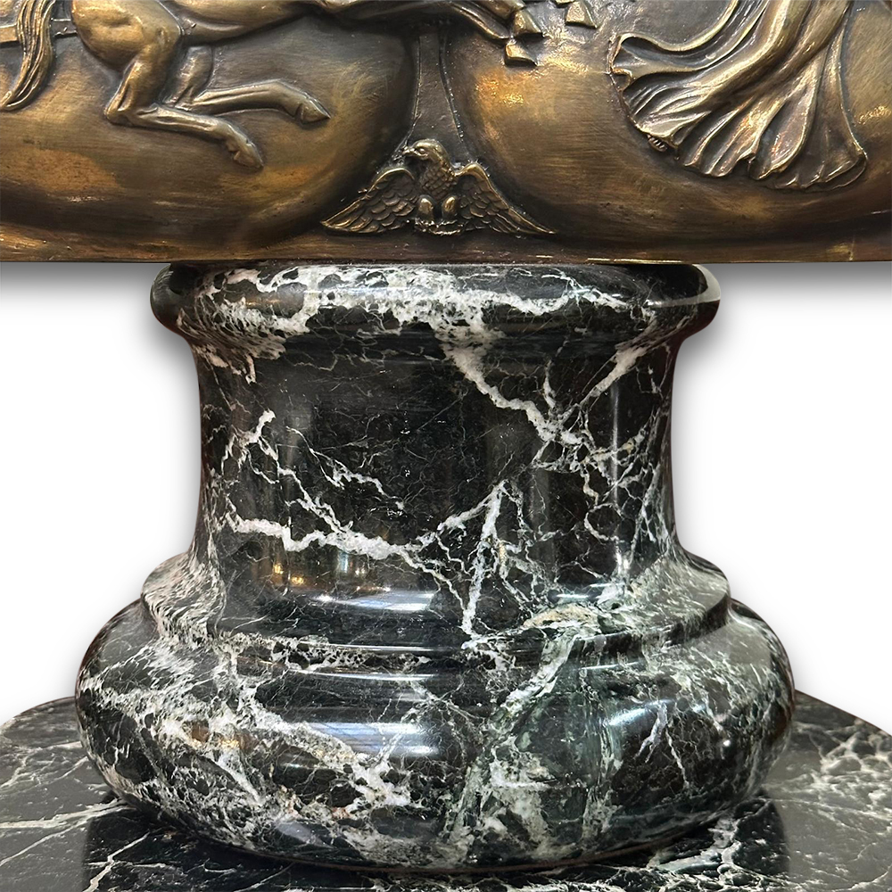 Late 20th century marble and bronze bust of Ceaser