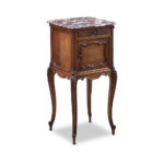 19th century French Louis XV style walnut bedside cupboard c.1880