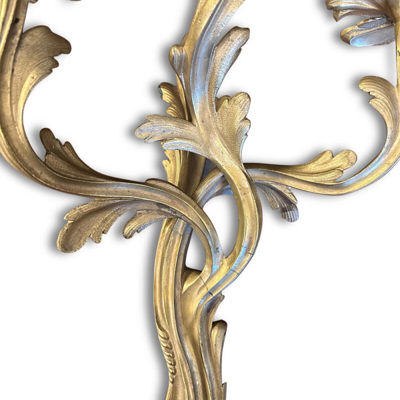 19th century French bronze wall sconces c.1890
