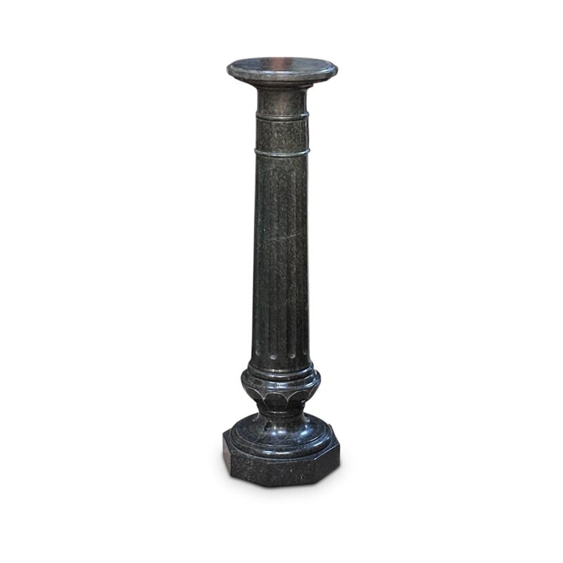 19th century turned green marble pedestal c.1870
