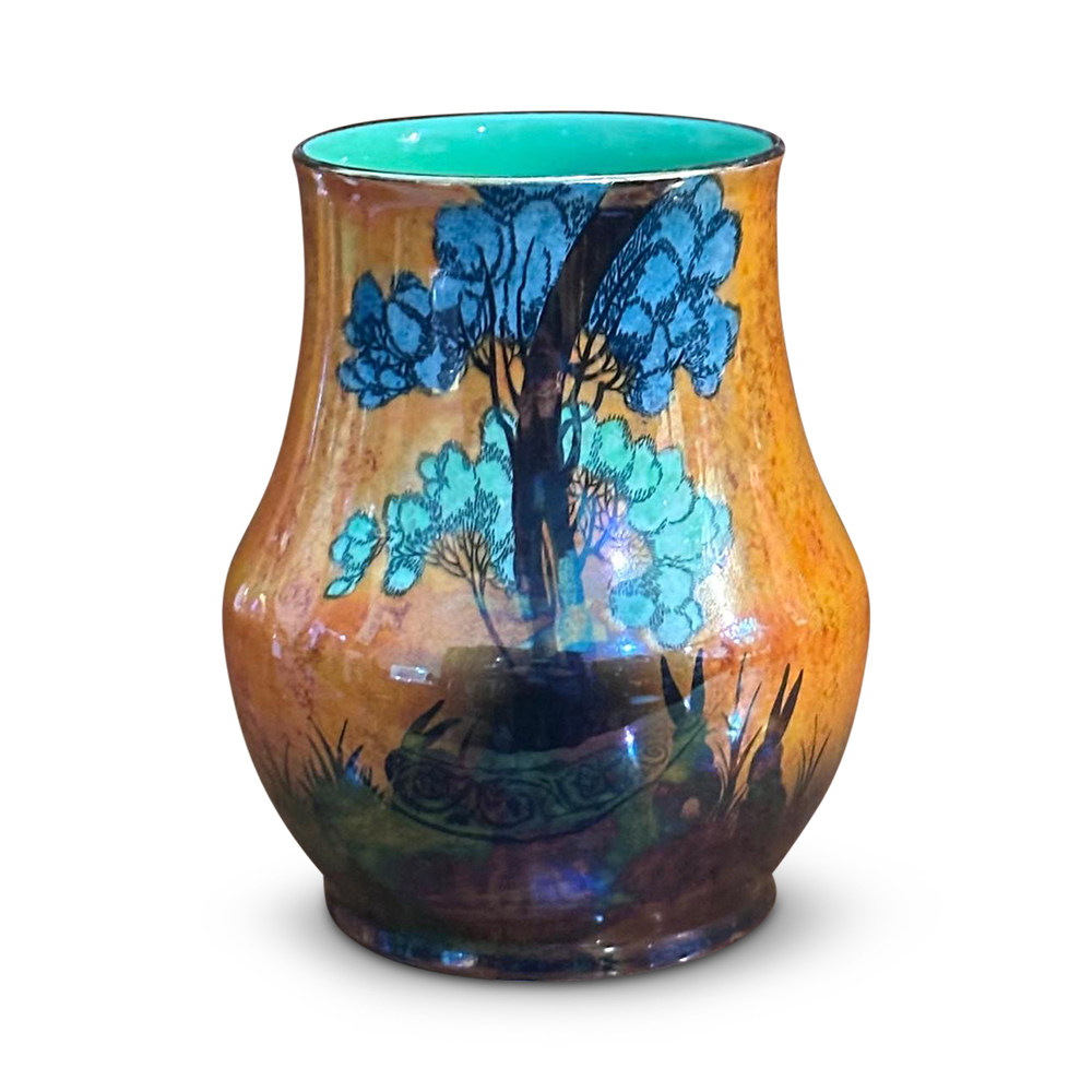 Carlton ware Rabbits at dusk large vase c.1930