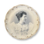 English Derby hand painted lady plate signed John Sheldon c.1904