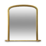 French gilt arch top overmantle mirror c.1880